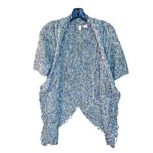 Anthropologie Moth Open Front Cardigan Knit Multicolor Whimsigoth Boho Fairycore